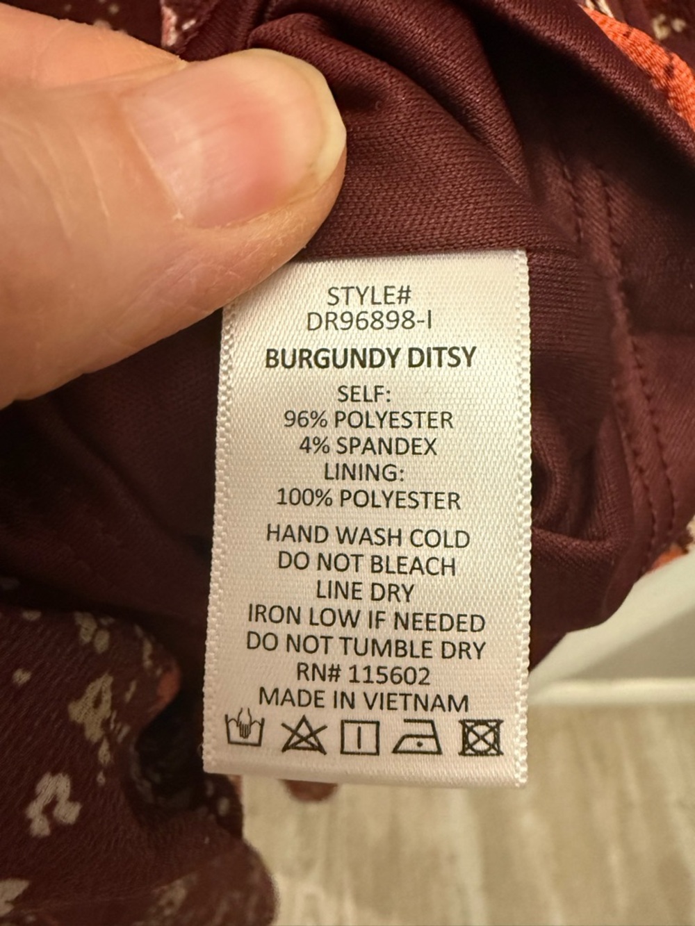 Lush Burgundy Puff Sleeve Ruffle Maxi Dress Cottagecore Size Large (36-6) - Picture 9 of 15